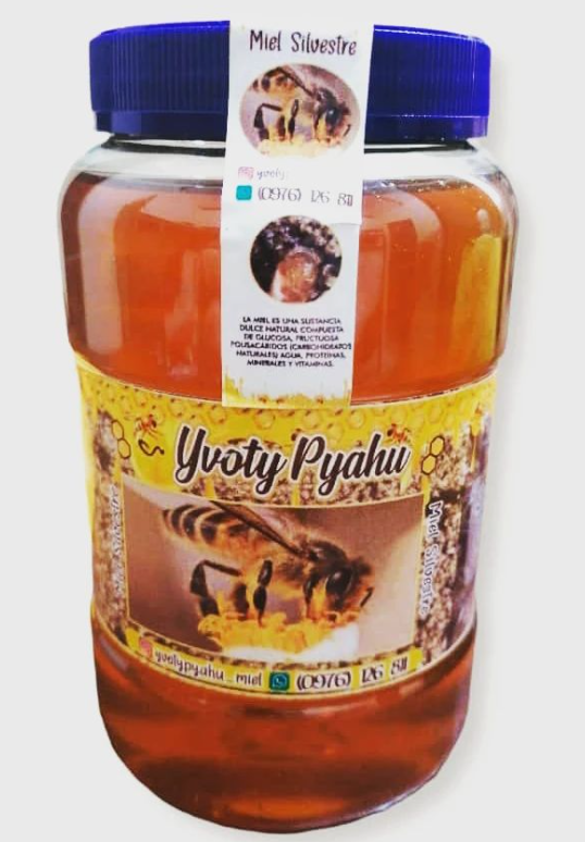 Miel de Abeja Yvoty Pyahu en frasco